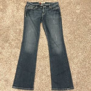 BKE Women’s Boot Cut Jeans - Dark Wash Blue
